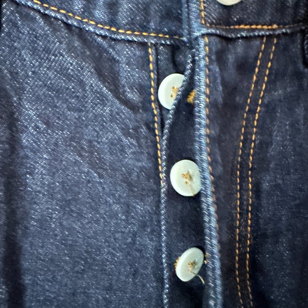 Jesse Kamm patchfront handy pants, dark blue denim ~ small size 6 (please read) - Picture 3 of 10